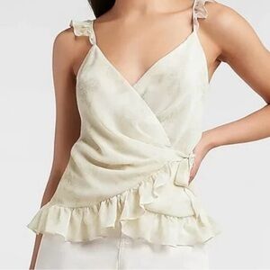 Express Ruffle Wrap Top